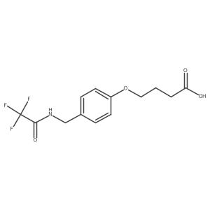4-{4-[(2,2,2-Trifluoroacetamido)methyl]phenoxy}butanoic acid结构式