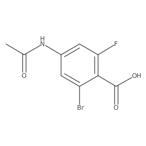 2-Bromo-4-acetamido-6-fluorobenzoic acid结构式