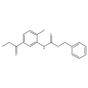 benzyl N-(2-fluoro-5-propanoylphenyl)carbamate结构式