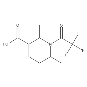 2,6-Dimethyl-1-(trifluoroacetyl)piperidine-3-carboxylic acid Structure