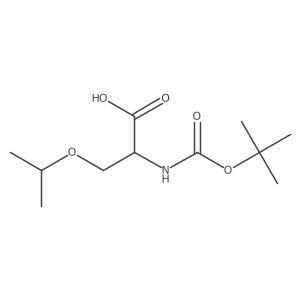 2-{[(Tert-butoxy)carbonyl]amino}-3-(propan-2-yloxy)propanoic acid结构式