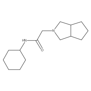 N-cyclohexyl-2-{octahydrocyclopenta[c]pyrrol-2-yl}acetamide结构式