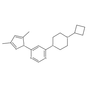 4-(4-cyclobutylpiperazin-1-yl)-6-(3,5-dimethyl-1H-pyrazol-1-yl)pyrimidine Structure