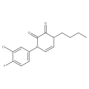 1-Butyl-4-(3-chloro-4-fluorophenyl)-1,2,3,4-tetrahydropyrazine-2,3-dione Structure