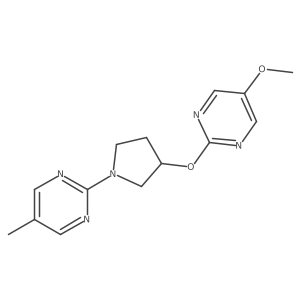 2-{3-[(5-Methoxypyrimidin-2-yl)oxy]pyrrolidin-1-yl}-5-methylpyrimidine Structure
