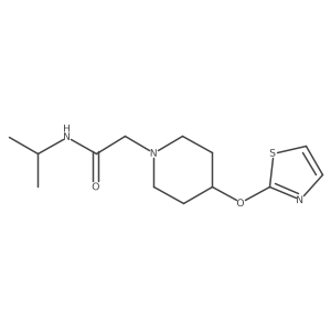 N-(propan-2-yl)-2-[4-(1,3-thiazol-2-yloxy)piperidin-1-yl]acetamide结构式