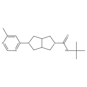 N-tert-butyl-5-(6-methylpyrimidin-4-yl)-octahydropyrrolo[3,4-c]pyrrole-2-carboxamide Structure