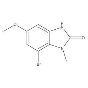7-Bromo-1,3-dihydro-5-methoxy-1-methyl-2H-benzimidazol-2-one结构式