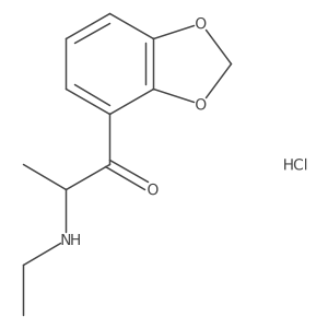 1-(Benzo[d][1,3]dioxol-4-yl)-2-(ethylamino)propan-1-one,monohydrochloride结构式