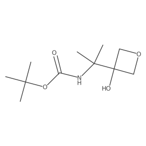 tert-butyl N-[2-(3-hydroxyoxetan-3-yl)propan-2-yl]carbamate结构式