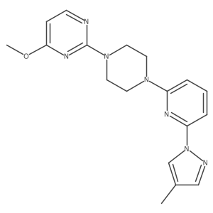 4-methoxy-2-{4-[6-(4-methyl-1H-pyrazol-1-yl)pyridin-2-yl]piperazin-1-yl}pyrimidine结构式