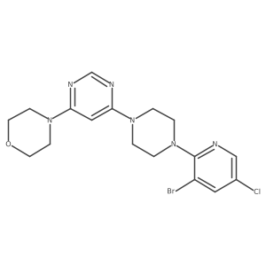 4-{6-[4-(3-Bromo-5-chloropyridin-2-yl)piperazin-1-yl]pyrimidin-4-yl}morpholine Structure