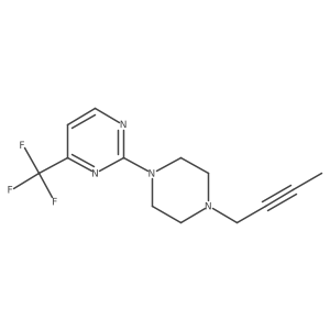 2-[4-(But-2-yn-1-yl)piperazin-1-yl]-4-(trifluoromethyl)pyrimidine结构式