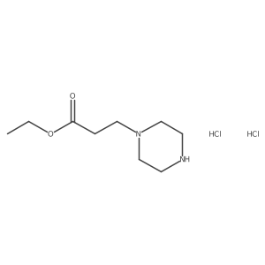 Ethyl 3-(piperazin-1-yl)propanoate dihydrochloride结构式