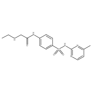 2-(Ethylamino)-N-[4-[[(4-methyl-2-pyrimidinyl)amino]sulfonyl]phenyl]acetamide结构式