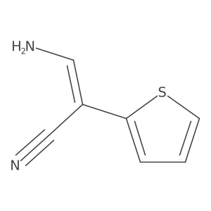 3-Amino-2-(thiophen-2-yl)acrylonitrile结构式