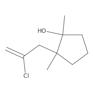 2-(2-Chloroprop-2-en-1-yl)-1,2-dimethylcyclopentan-1-ol结构式