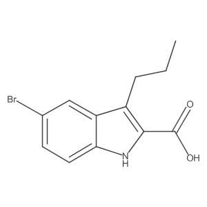 5-bromo-3-propyl-1H-indole-2-carboxylic acid结构式