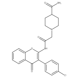 1-(2-((3-(4-chlorophenyl)-4-oxo-4H-chromen-2-yl)amino)-2-oxoethyl)piperidine-4-carboxamide Structure