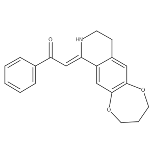 (2Z)-1-phenyl-2-(3,4,9,10-tetrahydro-2H-[1,4]dioxepino[2,3-g]isoquinolin-7(8H)-ylidene)ethanone Structure
