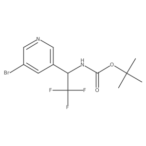 N-Boc-1-(5-bromo-pyridin-3-YL)-2,2,2-trifluoro-ethylamine结构式