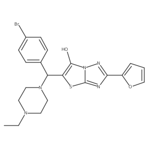 5-((4-Bromophenyl)(4-ethylpiperazin-1-yl)methyl)-2-(furan-2-yl)thiazolo[3,2-b][1,2,4]triazol-6-ol结构式