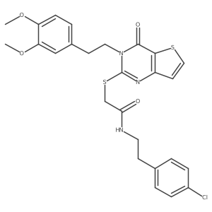 N-[2-(4-chlorophenyl)ethyl]-2-({3-[2-(3,4-dimethoxyphenyl)ethyl]-4-oxo-3,4-dihydrothieno[3,2-d]pyrimidin-2-yl}sulfanyl)acetamide Structure