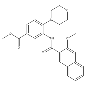 Methyl 3-[(3-methoxy-2-naphthoyl)amino]-4-(4-morpholinyl)benzoate结构式