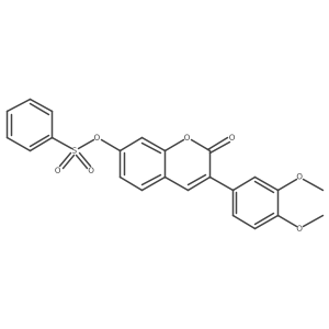 [3-(3,4-dimethoxyphenyl)-2-oxo-chromen-7-yl] benzenesulfonate结构式