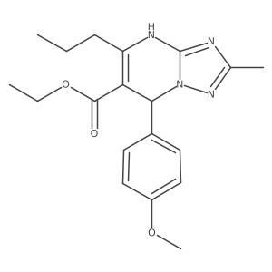 Ethyl 7-(4-methoxyphenyl)-2-methyl-5-propyl-4,7-dihydro[1,2,4]triazolo[1,5-a]pyrimidine-6-carboxylate结构式