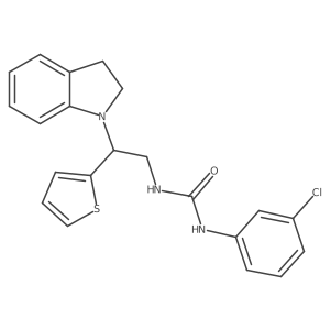 1-(3-Chlorophenyl)-3-(2-(indolin-1-yl)-2-(thiophen-2-yl)ethyl)urea结构式