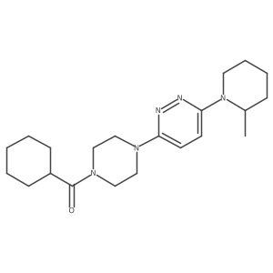 Cyclohexyl(4-(6-(2-methylpiperidin-1-yl)pyridazin-3-yl)piperazin-1-yl)methanone结构式
