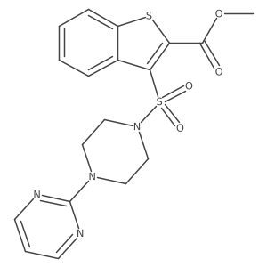 Methyl 3-{[4-(2-pyrimidinyl)piperazino]sulfonyl}-1-benzothiophene-2-carboxylate Structure
