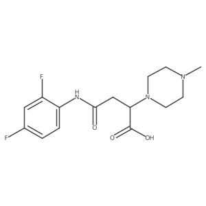 4-((2,4-Difluorophenyl)amino)-2-(4-methylpiperazin-1-yl)-4-oxobutanoic acid Structure