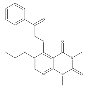 1,3-dimethyl-5-((2-oxo-2-phenylethyl)thio)-6-propylpyrido[2,3-d]pyrimidine-2,4(1H,3H)-dione结构式