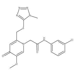 N-(3-chlorophenyl)-2-(5-methoxy-2-{[(1-methyl-1H-1,2,3,4-tetrazol-5-yl)sulfanyl]methyl}-4-oxo-1,4-dihydropyridin-1-yl)acetamide Structure