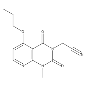 2-(1-methyl-2,4-dioxo-5-propoxy-1,2-dihydropyrido[2,3-d]pyrimidin-3(4H)-yl)acetonitrile结构式