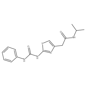 N-isopropyl-2-(2-(3-phenylureido)thiazol-4-yl)acetamide结构式