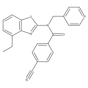 4-cyano-N-(4-ethylbenzo[d]thiazol-2-yl)-N-(pyridin-4-ylmethyl)benzamide结构式