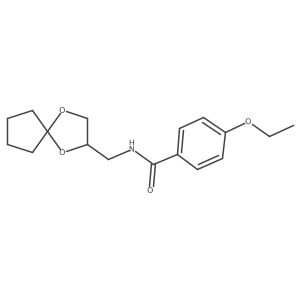 N-(1,4-dioxaspiro[4.4]nonan-2-ylmethyl)-4-ethoxybenzamide Structure