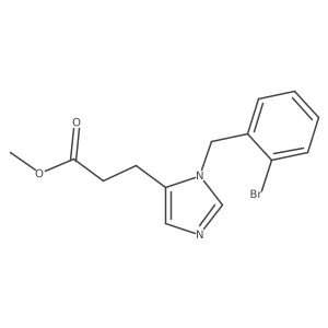 3-[3-(2-Bromobenzyl)-3H-imidazol-4-yl]propionic acid methyl ester结构式