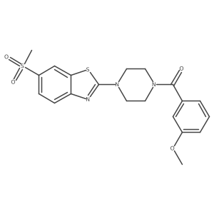 (3-Methoxyphenyl)(4-(6-(methylsulfonyl)benzo[d]thiazol-2-yl)piperazin-1-yl)methanone Structure