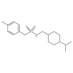 N-((1-isopropylpiperidin-4-yl)methyl)-1-(p-tolyl)methanesulfonamide结构式