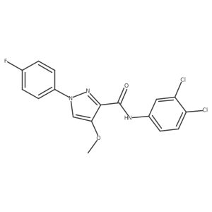 N-(3,4-dichlorophenyl)-1-(4-fluorophenyl)-4-methoxy-1H-pyrazole-3-carboxamide Structure