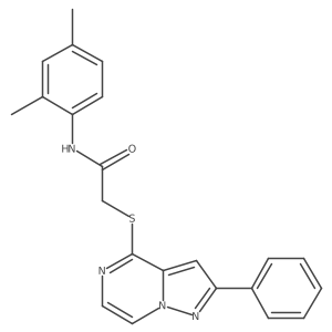 N-(2,4-Dimethylphenyl)-2-({2-phenylpyrazolo[1,5-A]pyrazin-4-YL}sulfanyl)acetamide Structure