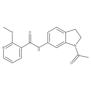 N-(1-acetyl-2,3-dihydro-1H-indol-6-yl)-2-(methylsulfanyl)pyridine-3-carboxamide Structure