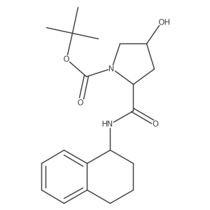 tert-Butyl (2S,4R)-4-hydroxy-2-(((R)-1,2,3,4-tetrahydronaphthalen-1-yl)carbamoyl)pyrrolidine-1-carboxylate Structure
