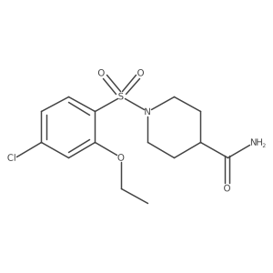 1-[(4-Chloro-2-ethoxyphenyl)sulfonyl]piperidine-4-carboxamide结构式