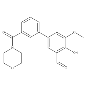 4-Hydroxy-5-methoxy-3'-(4-morpholinylcarbonyl)[1,1'-biphenyl]-3-carboxaldehyde结构式