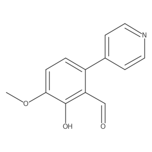 2-Hydroxy-3-methoxy-6-(4-pyridinyl)benzaldehyde Structure